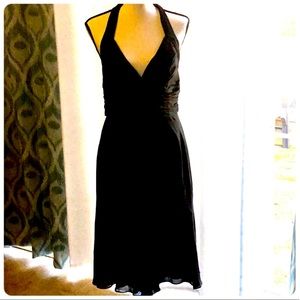 Gorgeous Black WHBM Silk Halter Dress